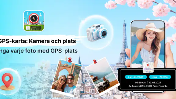 GPS-karta: Kamera och plats