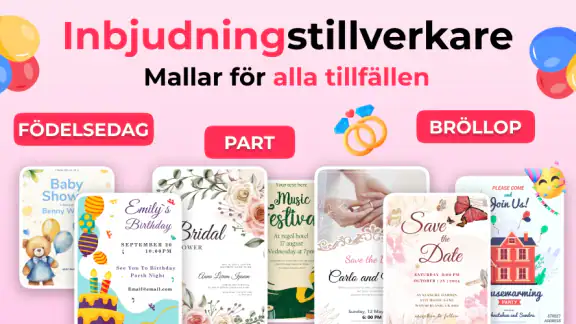 Inbjudningskort Svenska