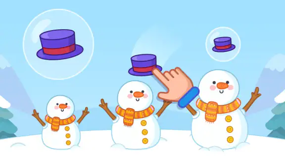 Jul vinter lekar för små barn