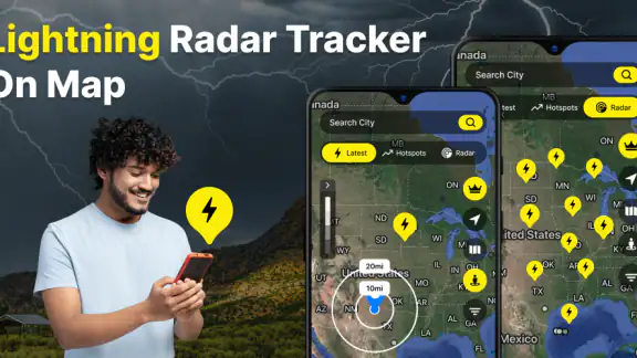 Lightning Radar Tracker On Map