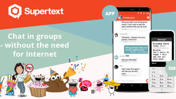 Supertext: Gruppchatt & SMS