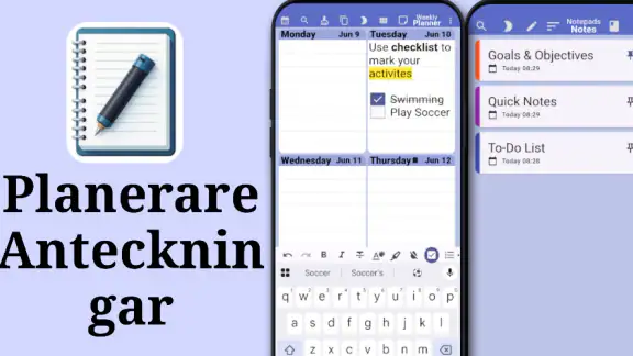 Veckoplanerare: Kalender&Notes