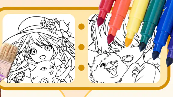 Cute Color: เกมระบายสีอนิเมะ