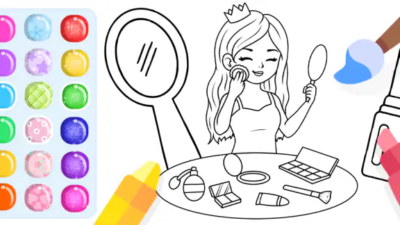 Glitter Beauty Coloring Pages