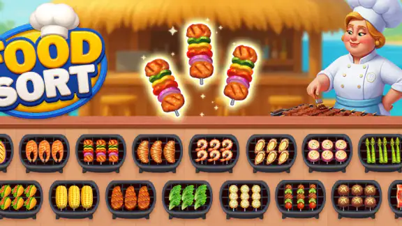 Grill Match - จัดเรียงอาหาร