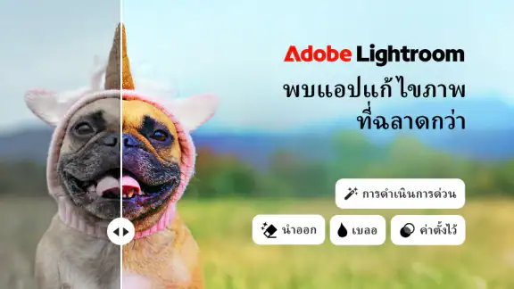 Lightroom AI แก้ไขภาพและวิดีโอ