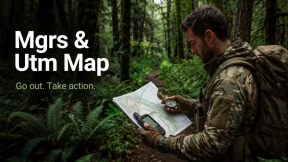 Mgrs &Utm Map: ทางยุทธวิธี GPS