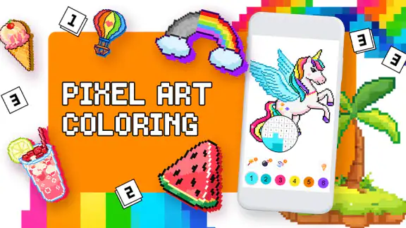 Pixel Art Coloring:พิกเซลอาร์ต