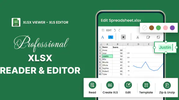 XLSX Viewer - XLS Editor