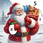 Santa Color By Number Games icon