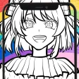 カラフル ピーチ  塗り絵 icon