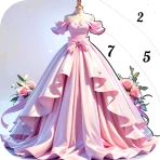 Princess Dress Coloring Game icon