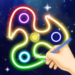 Glow Spinner: Finger Draw Art icon