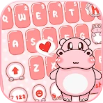 ธีม Pink Cute Hippo icon