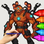Monster Coloring Draw or Color icon
