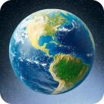 Carte de la Terre satellite icon