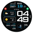 NW073 한글: Digital watch face icon
