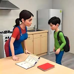 école course garçon simulateur icon