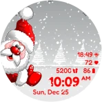 Santa Christmas Snowing icon