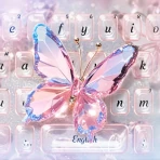 Butterfly Theme: Pink Keyboard icon