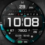MD283 3D Digital watch face icon