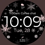 Snowflake rose gold watch face icon
