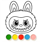 Juego de colorear labubu icon