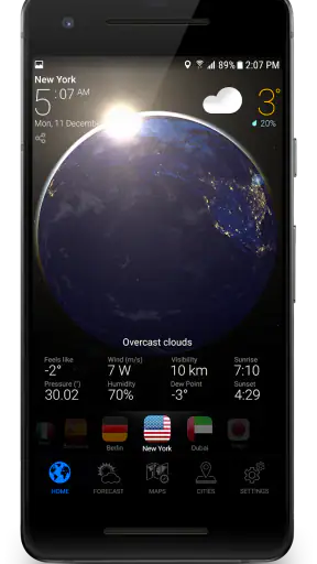 3D الأرض - توقعات الطقس العربي screenshot