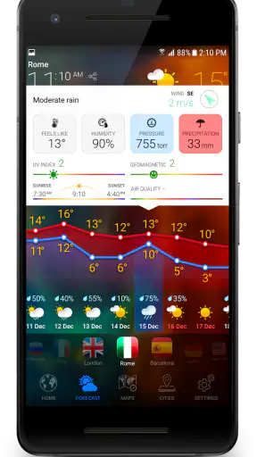 3D الأرض - توقعات الطقس العربي screenshot