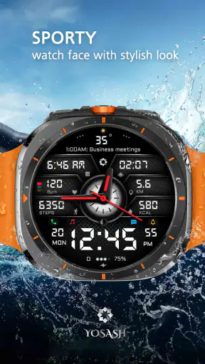 A450 Modern Watch Face Wear OS screenshot