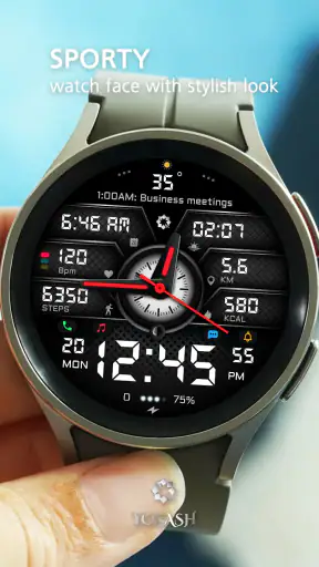A450 Modern Watch Face Wear OS screenshot