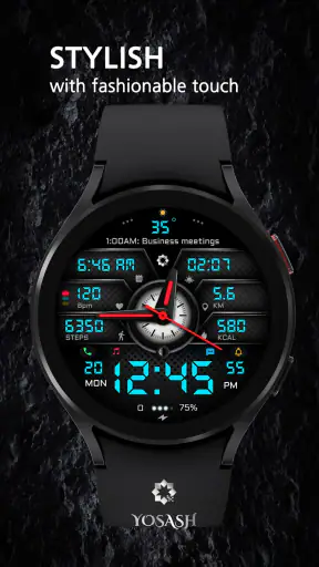 A450 Modern Watch Face Wear OS screenshot
