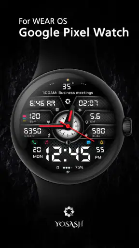 A450 Modern Watch Face Wear OS screenshot