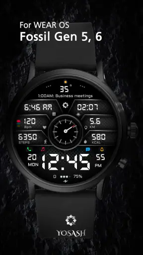 A450 Modern Watch Face Wear OS screenshot