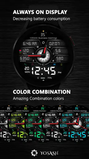 A450 Modern Watch Face Wear OS screenshot