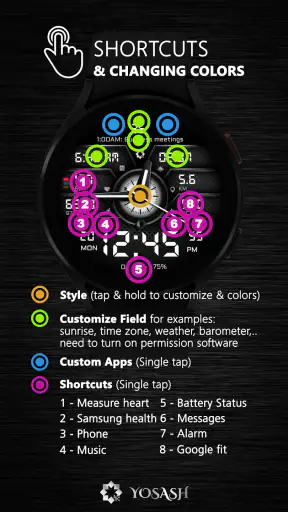 A450 Modern Watch Face Wear OS screenshot