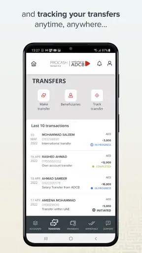 ADCB Procash Mobile screenshot