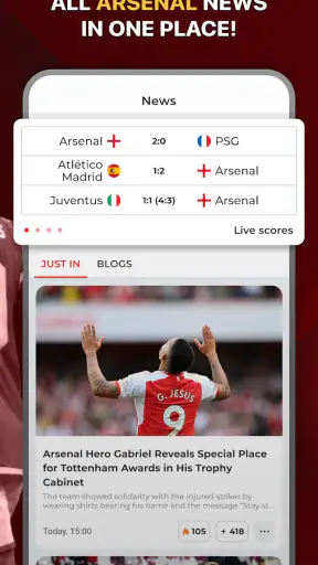 AFC Live – لمشجعي أرسنال screenshot