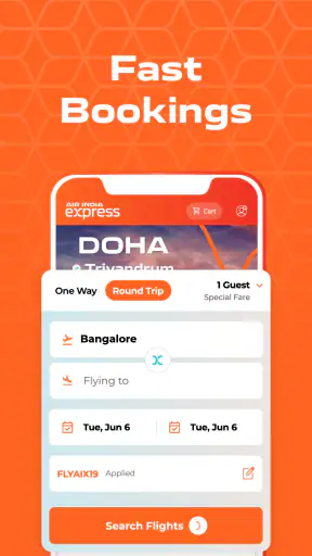 Air India Express screenshot