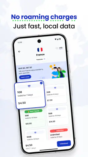 aloSIM: بطاقة SIM مسبقة الدفع screenshot