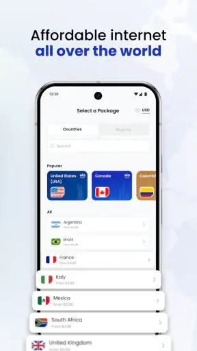 aloSIM: بطاقة SIM مسبقة الدفع screenshot