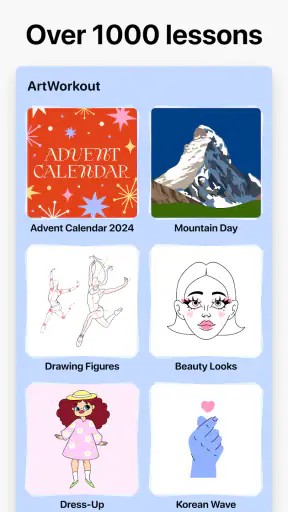 ArtWorkout: تطبيق رسم وتلوين screenshot
