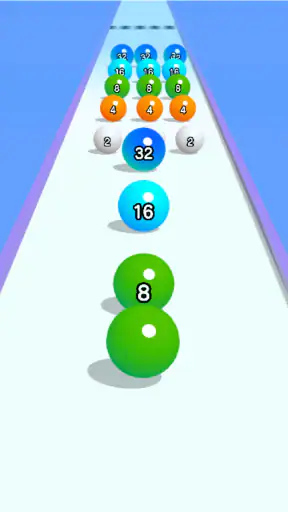 Ball Run 2048: merge number screenshot