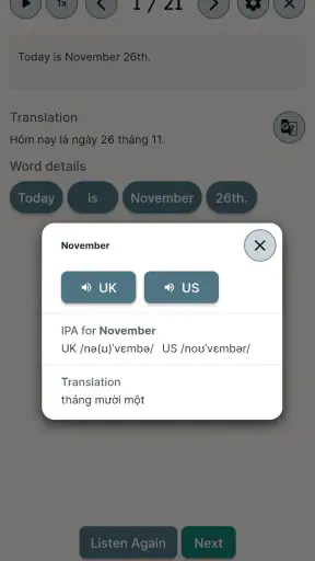Daily Dictation English screenshot