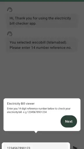 Electricity Bill Viewer App screenshot