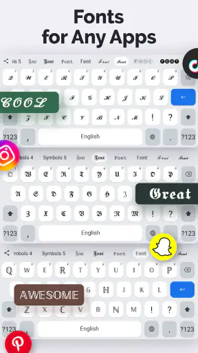 Fonts Art - Keyboard Fonts screenshot