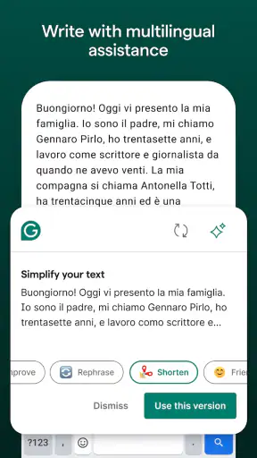 Grammarly-AI Writing Assistant screenshot