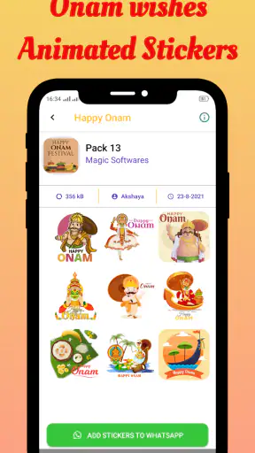 Happy Onam - Animated Stickers screenshot