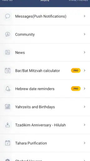 Hebrew Calendar screenshot