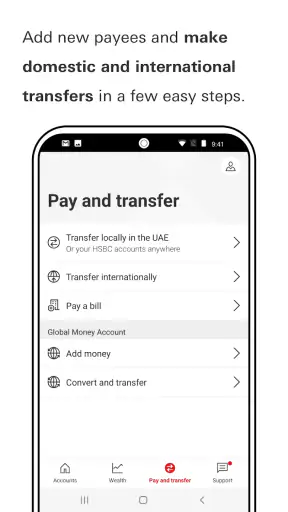 HSBC UAE screenshot